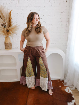 Salem Patchwork Wide Leg Pants