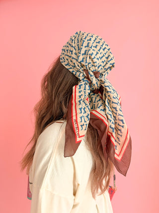Oversized Dachshund Print Scarf