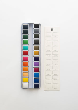 24 Color Watercolor Paint Palette