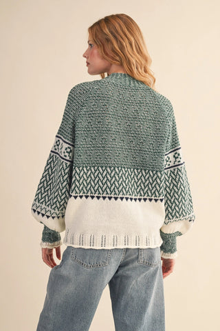 The Liv Nordic Sweater - Green