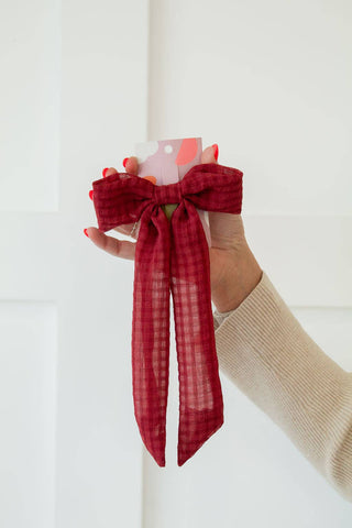 Red Bow Barrette