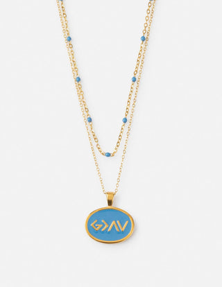 Highs and Lows Blue Necklace Set
