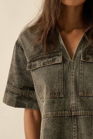 The Ryder Denim Mini Dress