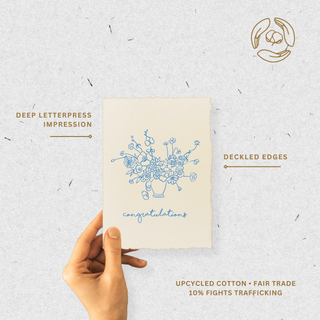 Congratulations Floral Bouquet Card + Envelope