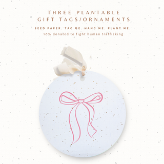 Bows Plantable Seed Gift Tags - Set of 3