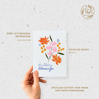 Birthday Blessings Card + Envelope