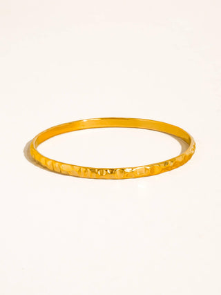 Emerson 18K Gold Hammered Bangle Bracelet