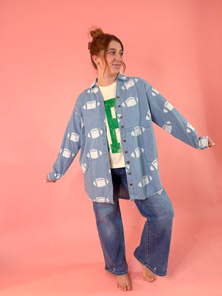 Football Game Button Up