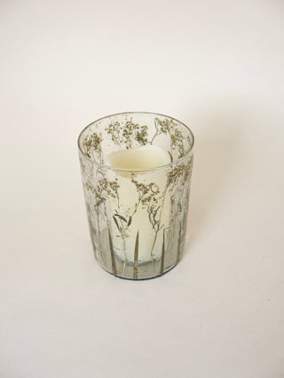 Baby's Breath Pressed Floral Hurricane