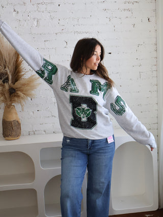 Badin Rams Heather Gray Sweatshirt