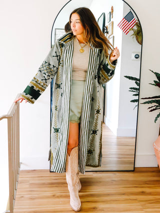 Verity Embroidered Trench Coat