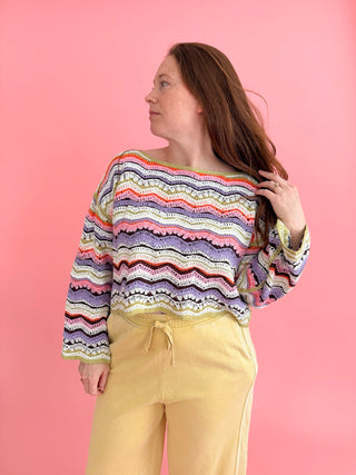 Dreamweaver Colorful Crochet Top