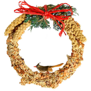 Cardinal Bird Feeder Wreath