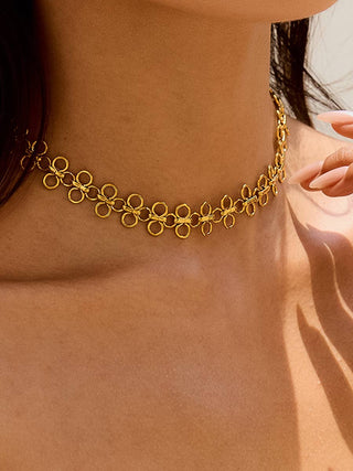 Sun Petal Choker Neckalce