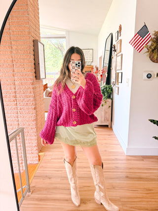 Very Berry Knit Cardigan