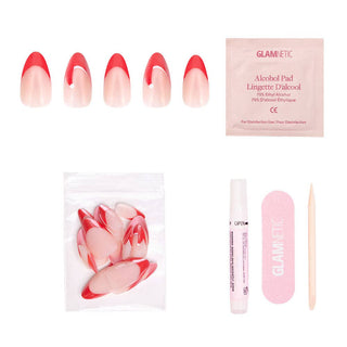 Mrs. Claus Press-On Nails | Short Almond