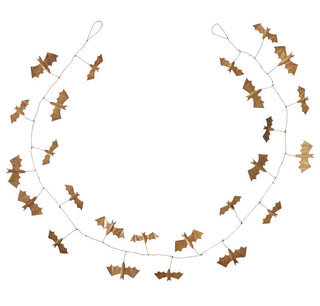 Golden Bats Metal Garland