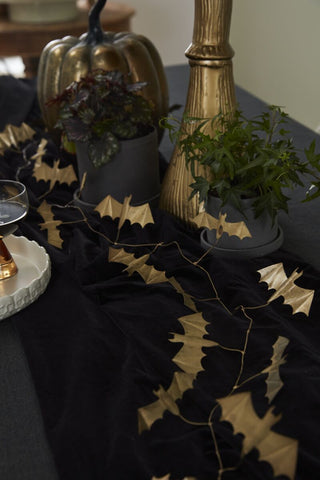 Golden Bats Metal Garland