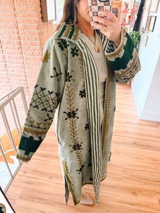 Verity Embroidered Trench Coat