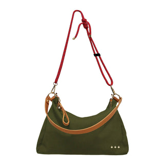 Cosette Canvas Shoulder Bag: Olive
