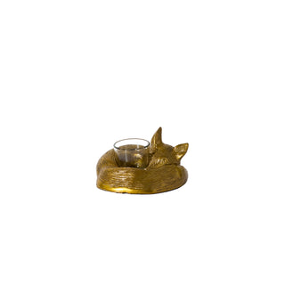 Sleepy Fox Tealight Candle Holder