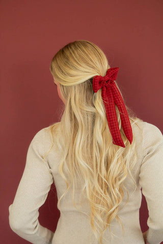 Red Bow Barrette