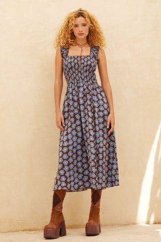 Marigold Smocked Midi Dress (two colors)
