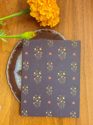 Marigold Boteh Blank Greeting Card