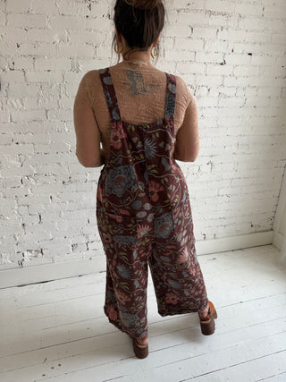 Mari Floral Overall - Brown