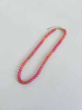 Vacation Pink Beaded Necklace