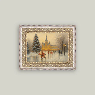 Skating Santa Framed Wall Art