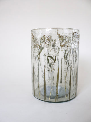 Baby's Breath Pressed Floral Hurricane