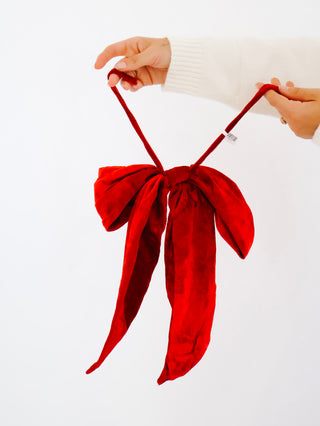 Traditions Red Velvet Tie-On Bow