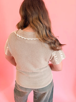 Crochet Polo Top