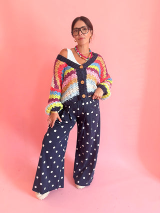 Rainbow Chunky Knit Cardigan