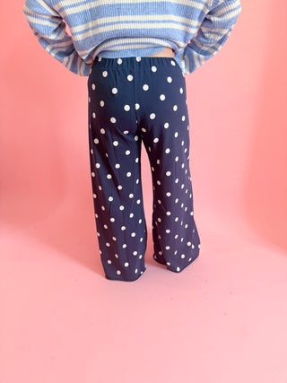 Polka Dot Pant - Navy