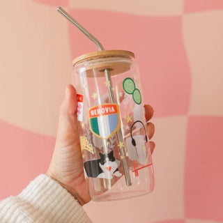 Princess Illustrations Glass Cup