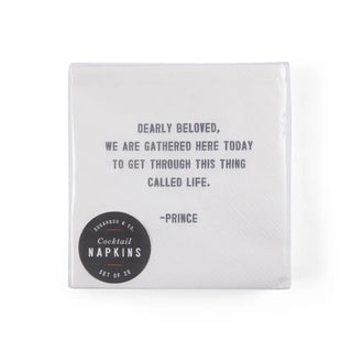 Cocktail Napkins -Dearly Beloved Quote