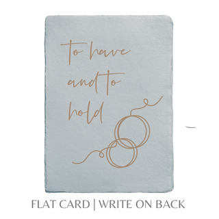 To Have and To Hold Wedding Card + Envelope