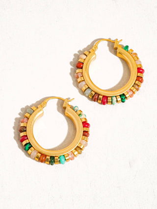 Almafi Beaded Hoop Earring