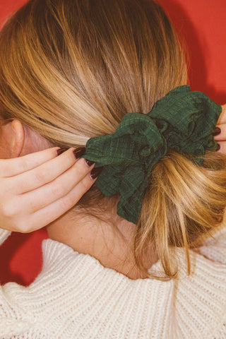 Jumbo Forest Green Scrunchie