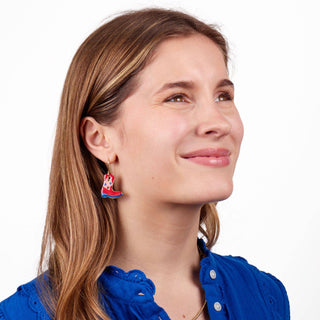 Cowgirl Boot Ceramic Earrings