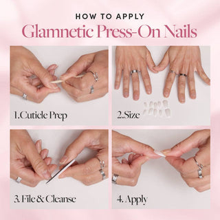 Snowfall Press-On Nails | Short Almond 3D Pearls