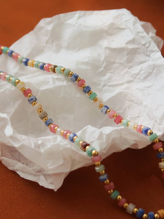 Lyric Multi Colored Boho Beaded Necklace
