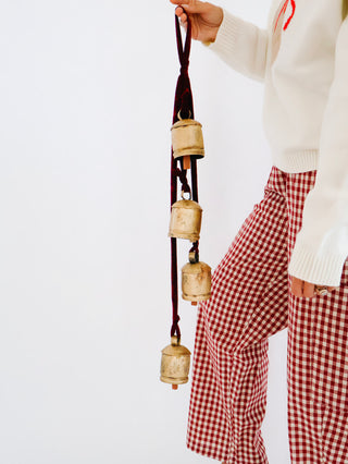 28" Yuletide Bells on Red Velvet