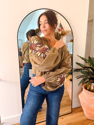 Quincy Striped Peasant Blouse