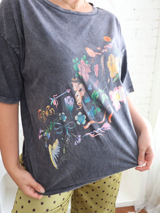 Floral Bows and Birds Graphic Tee