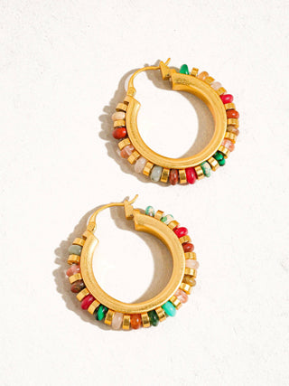 Almafi Beaded Hoop Earring