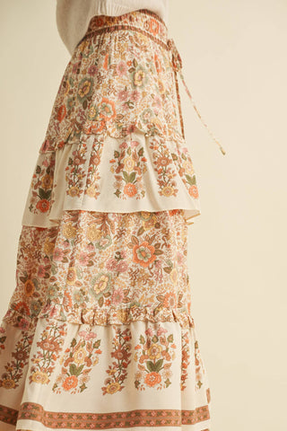 Floral Tiered Skirt