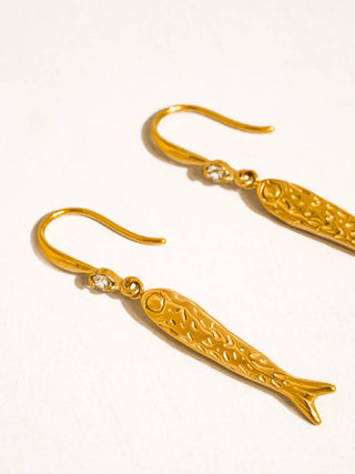 Fish Charm Drop Earrings